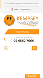 Mobile Screenshot of kempseytouristvillage.com.au